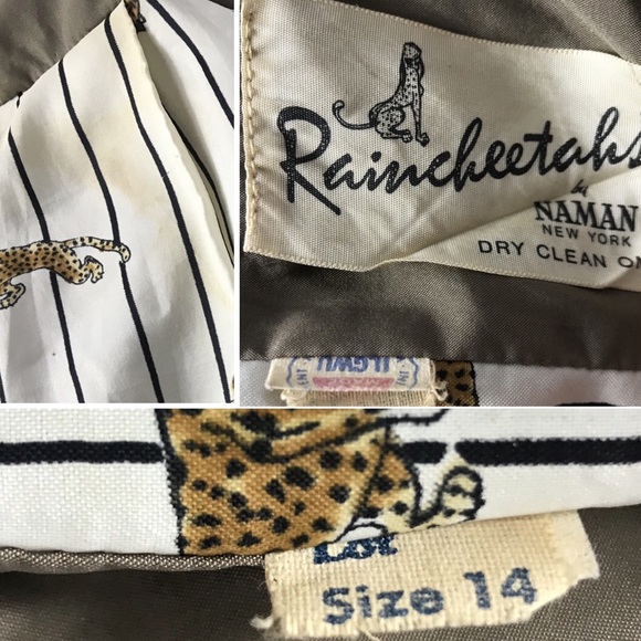 🚫SOLD•E✝️SY🚫 Vintage Raincheetahs Trench Coat TPIBS - Picture 8 of 9